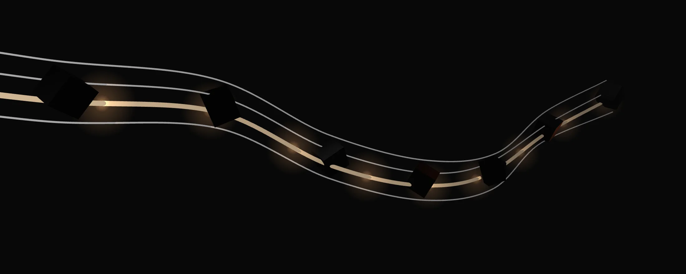 Flussi luminosi che attraversano dei nodi